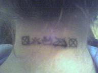 Tattoo on neck