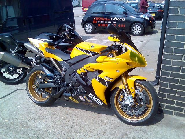 R1 outside The Motorcycle Centre